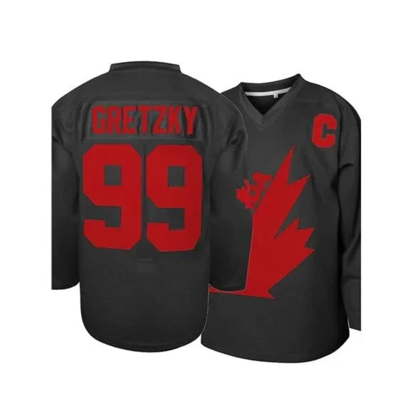 NWT Wayne Gretzky Team Canada Black Hockey Jersey #99 Men's Fan Apparel - Picture 2 of 5